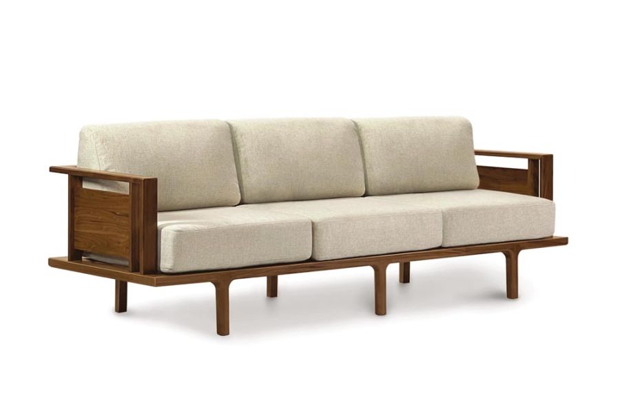 sierra 3 seater wood panel walnut